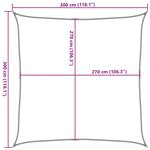 vidaXL Voile d'ombrage 160 g/m² Blanc 3x3 m PEHD