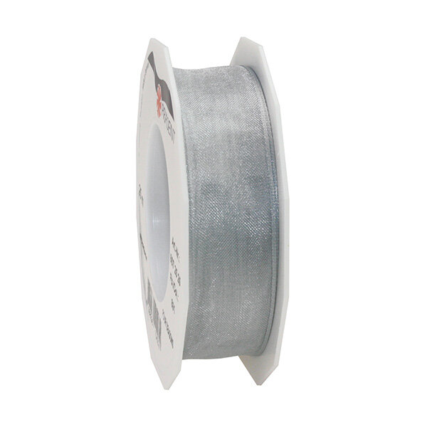 Organza four seasons 25-m-rouleau 25 mm argent laitonné