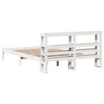 vidaXL Cadre de lit sans matelas blanc 140x200 cm bois de pin massif