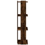 vidaXL Bibliothèque 3 niveaux chêne fumé 60x30x120cm bois d'ingénierie