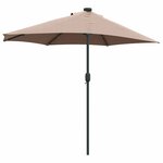 vidaXL Parasol de jardin Taupe 294 x 150 x 223 cm tissu