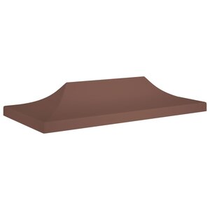 vidaXL Toit de tente de réception 6x3 m Marron 270 g/m²