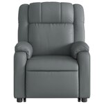 vidaXL Fauteuil inclinable électrique gris similicuir