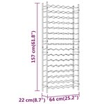 vidaXL Casier à bouteilles pour 96 bouteilles Doré Métal