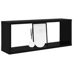 vidaXL Étagères murales cube 4 Pièces Noir 60x15x23 cm Bois d’ingénierie