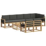 vidaXL Ensemble de canapés d'extérieur 9 pc Blanc et anthracite