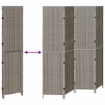 vidaXL Paravent Pliant Manuel Gris 195 x 180 cm polyrotin