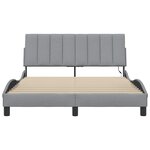 vidaXL Cadre de lit sans matelas gris clair 140x200 cm tissu