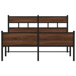 vidaXL Cadre de lit sans matelas chêne marron 140x190 cm