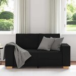 vidaXL Canapé 2 places Noir 120 cm Tissu