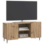 vidaXL Meuble TV 102 x 34 5 x 52 cm Chêne artisanal Bois d'ingénierie