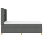 vidaXL Lit à Ressorts avec matelas Gris foncé 100 x 200 cm tissu