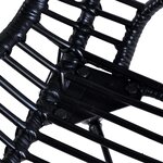 vidaXL Chaises à manger lot de 6 noir rotin naturel