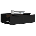 vidaXL Armoire murale noir 68x30x20 cm bois d'ingénierie