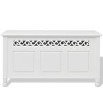 Banquette pouf tabouret meuble banc de rangement en style baroque blanc 3002032