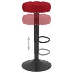 vidaXL Tabourets de bar lot de 2 rouge bordeaux velours