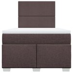 vidaXL Sommier à lattes de lit et matelas marron foncé 120x190cm tissu