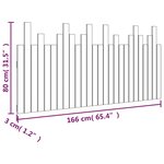 vidaXL Tête de lit murale Noir 166x3x80 cm Bois massif de pin