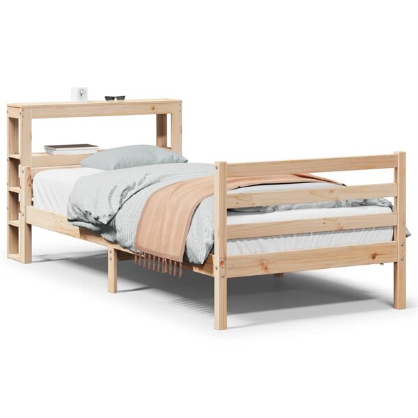 vidaXL Cadre de lit avec tête de lit sans matelas 90x200 cm