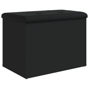 vidaXL Banc de rangement noir 62x42x45 cm bois d'ingénierie