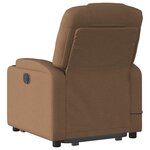 vidaXL Fauteuil inclinable de massage électrique Marron Tissu