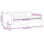 vidaXL Lit de jour avec matelas gris clair 100x200 cm velours