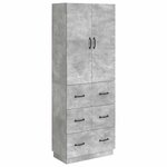 vidaXL Ensemble de Meubles 2 Pièces Gris béton 66 x 34 5 x 87 cm