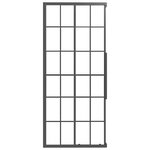 vidaXL Cabine de douche ESG dépoli 80x70x180 cm Noir