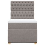 vidaXL Sommier à lattes de lit avec matelas Taupe 80x200 cm Tissu