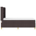 Lit box spring vidaXL avec matelas et LED marron foncé 80x200 cm en tissu