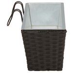 vidaXL Garde-Corps 2 Pièces Noir 50 x 17 x 17 cm Métал