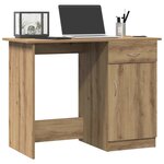 vidaXL Bureau chêne artisanal 100x50x76 cm bois d'ingénierie