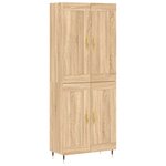 vidaXL Buffet haut Chêne sonoma 69 5x34x180 cm Bois d'ingénierie