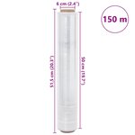 vidaXL Film étirable 2 Pièces transparent 20 μm 50 cm x 150 m