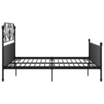 vidaXL Cadre de lit sans matelas noir métal 200x200 cm