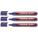 Marqueur Permanent 330 Violet Pointe Biseautée 1-5 mm x 3 EDDING