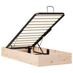 vidaXL Cadre de lit ottoman avec rangement Naturel 90 x 200 cm