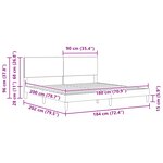 vidaXL Cadre de lit Crème 180 x 200 cm Tissu en velours côtelé