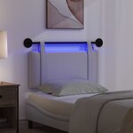 vidaXL Tête de lit suspendue Avec lumière LED Gris nuage Tissu