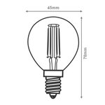 Ampoule e14 led 4w filament dimmable g45 - blanc chaud 2300k - 3500k - silamp