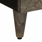 vidaXL Table de chevet gris clair 40x33x46 cm bois de manguier solide