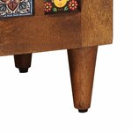 vidaXL Buffet avec porte Noyer 60 x 33 x 75 cm Bois de mangue massif