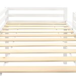 vidaXL Lit mezzanine d'enfants toboggan et échelle bois pin 97x208 cm