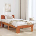 vidaXL Cadre de lit Marron cire 90 x 190 cm Bois massif en pin