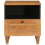 vidaXL Table de chevet avec tiroir Marron clair 40 x 33 x 46 cm