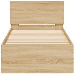 vidaXL Cadre de lit sans matelas avec lumières LED 90x190 cm