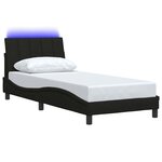 vidaXL Cadre de lit sans matelas noir 90x190 cm tissu