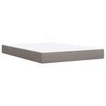 vidaXL Sommier à lattes de lit avec matelas Taupe 140x190 cm Tissu