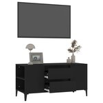 vidaXL Meuble TV Noir 102x44 5x50 cm Bois d'ingénierie