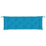 vidaXL Coussins de banc de jardin lot de 2 bleu clair tissu Oxford